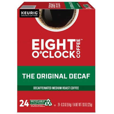 Eight O'Clock The Original Decaf Coffee, Keurig K-Cup Pod, Medium Roast, 96/Carton (6425CT)