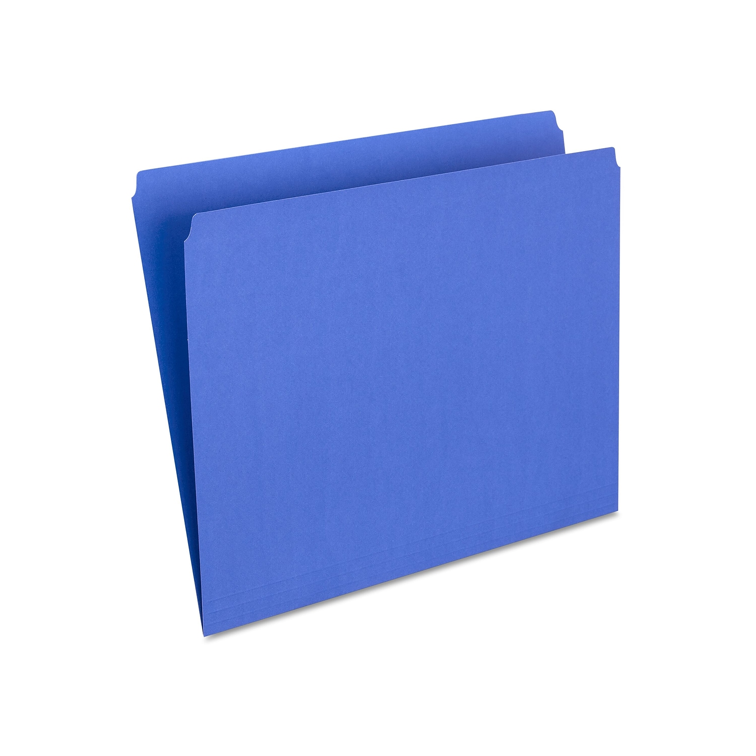 Staples File Folders, Single Tab, Letter Size, Blue, 100/Box (ST509679-CC)