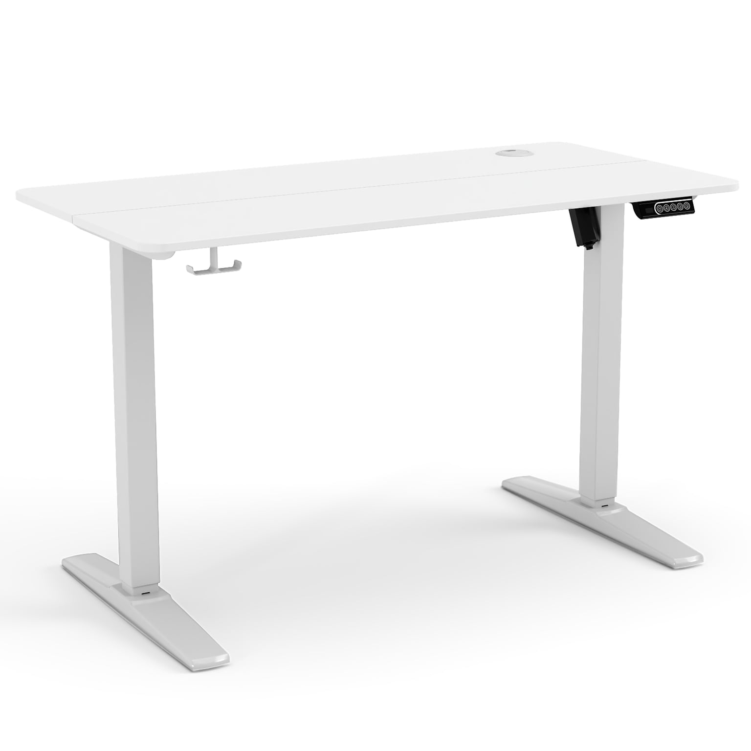 Staples 48W Electric Rectangular Adjustable Standing Desk, White (ST63148)