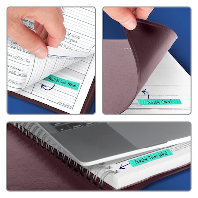 2027 AT-A-GLANCE DayMinder 8" x 11" Weekly Appointment Book, Faux Leather Cover, Burgundy (G520-14-27)