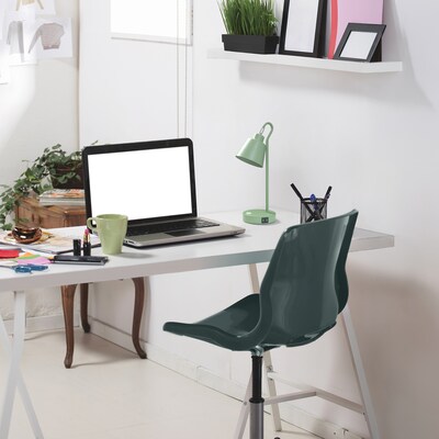 Simple Designs Sleek Essentials LED Desk Lamp, 16", with USB Ports, Sage Green (LD1073-SGE)