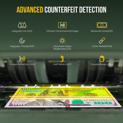 Kolibri KBR-1500 V2 Bill Counter, Gray (KBR-1500 V2)