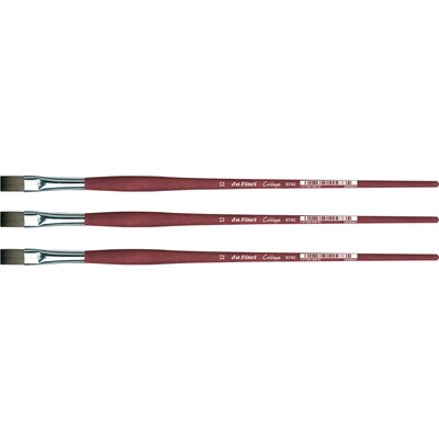 da Vinci COLLEGE Oil and Acrylic Synthetic Bristle, Flat Brush, 3/Bundle (DVXVA874012-3)