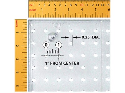 Azar 24" x 24" Pegboard 12-Bucket Wall Accessory Organizer Set, Clear, Each (700685)