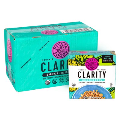 Pitaya Foods Organic Smoothie Bowl, Clarity, 6 oz, 6/Pack (220-02482)