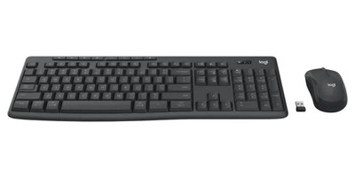 Logitech MK370 Wireless Keyboard and Mouse Combo for Business, Graphite (920-011887)