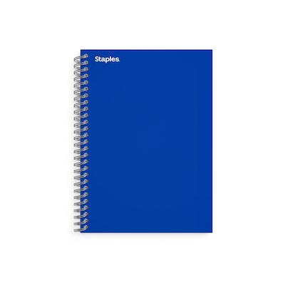 Staples Premium 1-Subject Notebook, 4.38 x 7, College Ruled, 80 Sheets, Blue (ST58348)