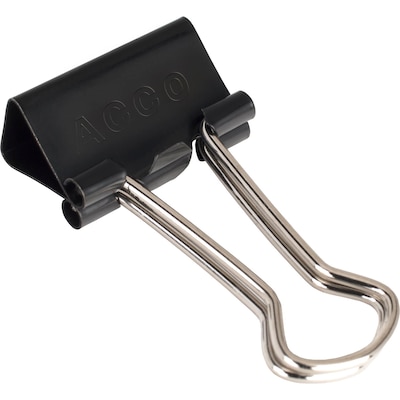 ACCO Small Binder Clips, Black, 12/Box (A7072020)
