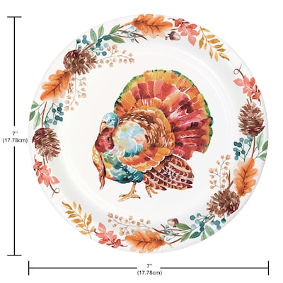 Say Hooray! Tasteful Turkey Tableware Kit, Multicolored, 56/Pack (DTC9386E2A)