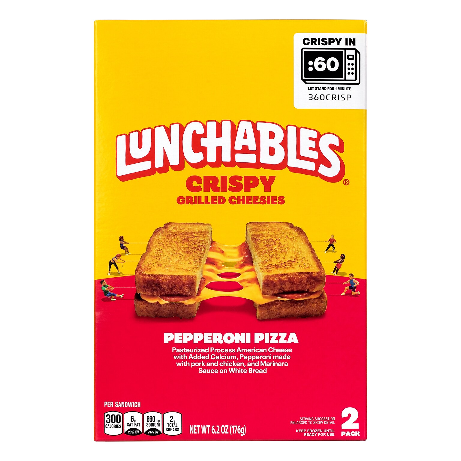 Lunchables Crispy Pepperoni Pizza Grilled Cheesies, 6.2 oz, 12/Pack (220-02479)