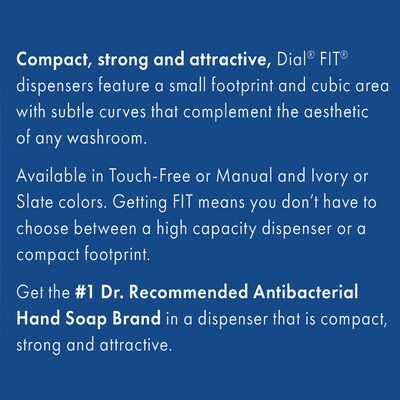 Dial FIT Universal Automatic Hand Soap Dispenser, 1000mL., Ivory, 3/Carton (16652)