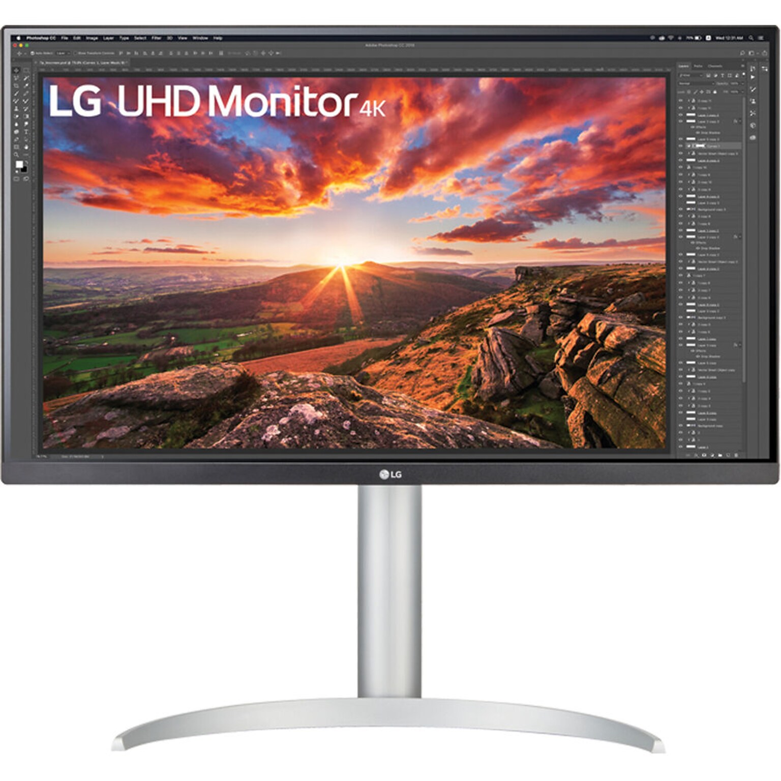 LG 27 4K Ultra HD LED Monitor, Silver (27BP85UN-W)
