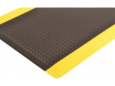 NoTrax Saddle Trax Anti-Fatigue Mat, 36" x 24", Black/Yellow (979S0023YB)