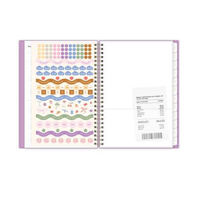 2026-2027 Blue Sky Sincerely Jules Violet 6" x 8" Academic Year Weekly & Monthly Planner, Plastic Cover, Violet (161389)
