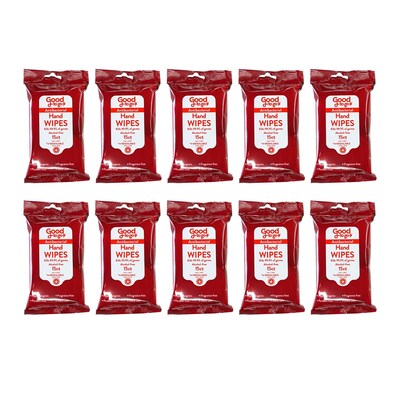 Handy Solutions Good To Go Antibacterial Wipes - 15 Wipes, 10 ct Bag - CT of 12 (120 ea)