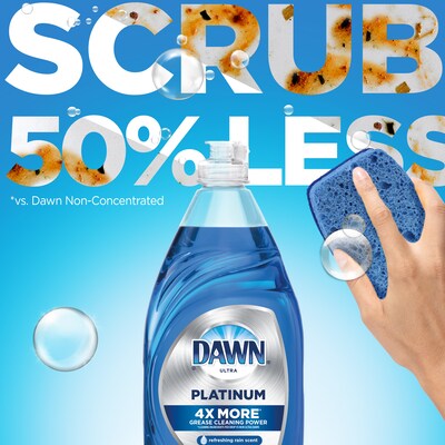 Dawn Platinum Dish Soap, Refreshing Rain Scent, 54.8 fl. oz., 2/Pack (04504)