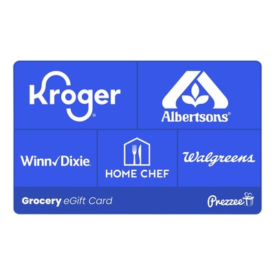 $50 Prezzee GROCERY eGift Card - Kroger, Albertsons & more