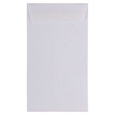 JAM PAPER #6 Coin Envelopes, 3 3/8 x 6, White, 100/Pack (1623184D)