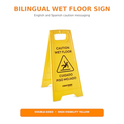 Coastwide Professional Safety Awareness Floor Sign, Yellow