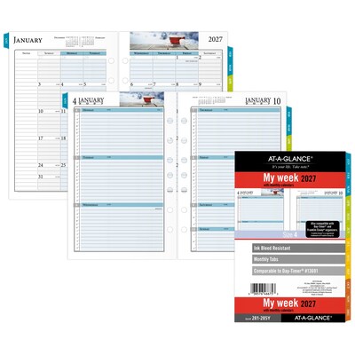 2027 AT-A-GLANCE Zenscapes 8.5 x 5.5 Weekly & Monthly Planner Refill Pages (281-285Y-27)