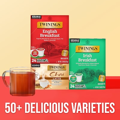 Twinings English Breakfast Black Tea, Keurig® K-Cup® Pods, 24/Box (TNA85780)