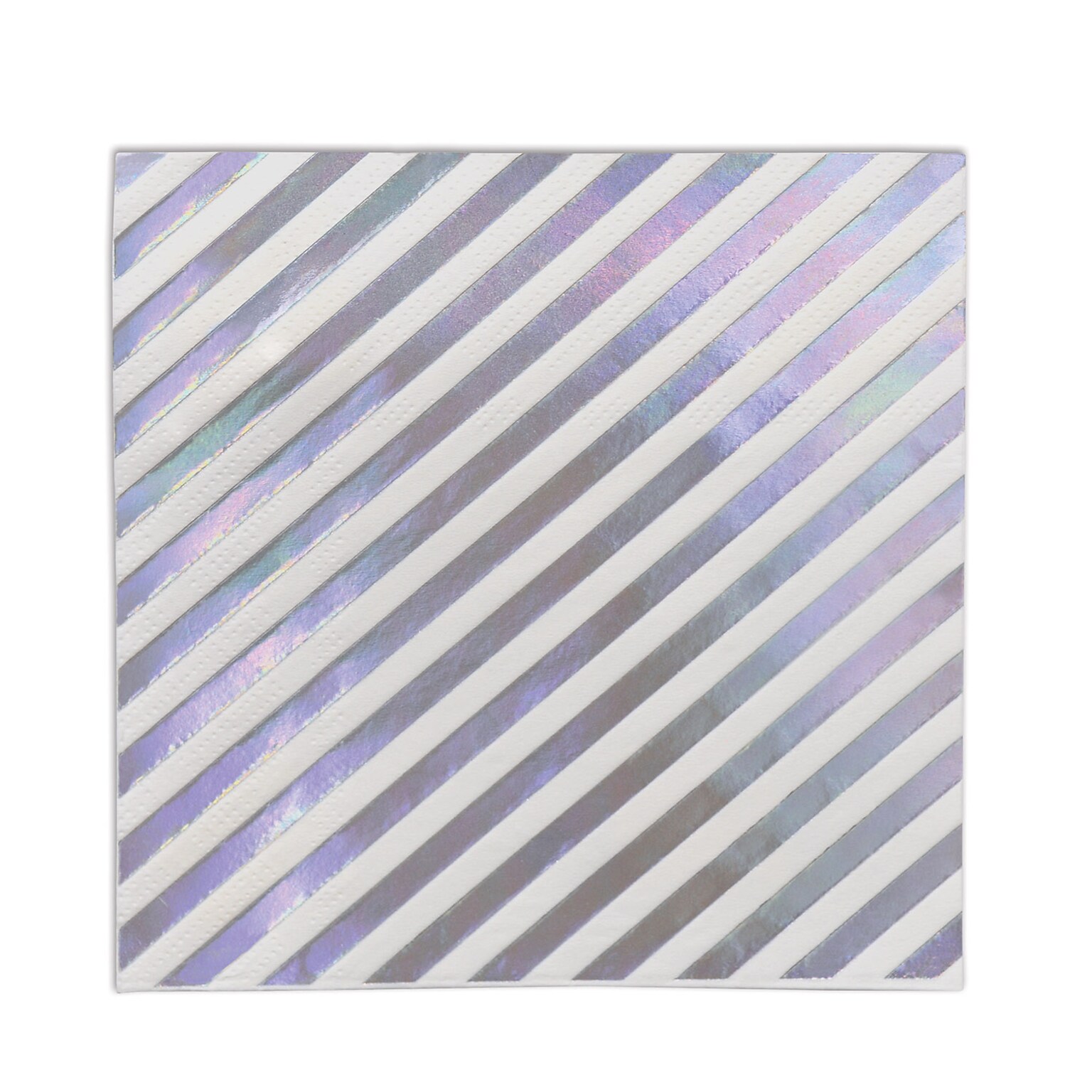 Beistle Stripes Napkins, Iridescent, 16 Napkins/Pack, 3/Packs (53574)