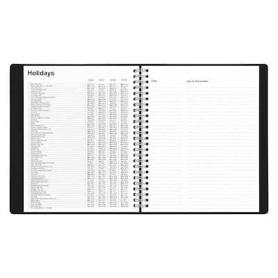 Staples 7" x 8.75" Undated Daily Planner, Black (ST60461-24)
