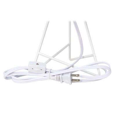 Creekwood Home Glamora 14" LED Table Lamp, White (CWT-2029-WO-LB)