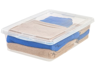 Iris 28 Qt. Storage Box with Snap Lid, Clear (500244)