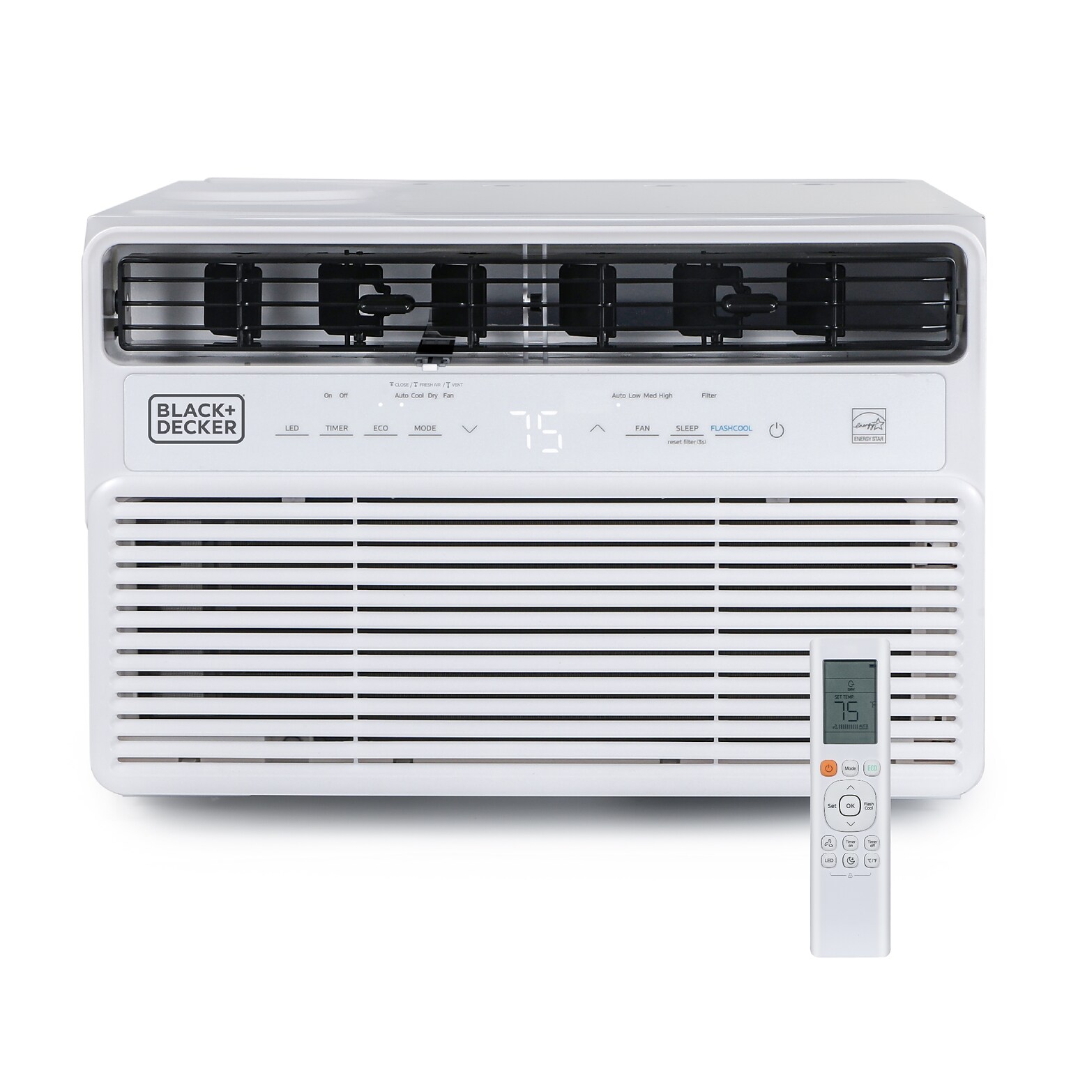 Black & Decker Energy Star 115-Volt 12,000 BTU Window Air Conditioner with Remote, White (BD12NWES)