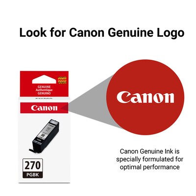 Canon 270 Pigment Black Standard Yield Ink Cartridge (0373C001)
