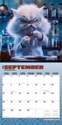 2026 BrownTrout Caffeine Cats 12" x 12" Monthly Wall Calendar (9798330707232)