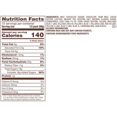 M&Ms Sharing Size Milk Chocolate Candy Pieces, 75.36 oz., 24 Pouches/Box (MMM04431)