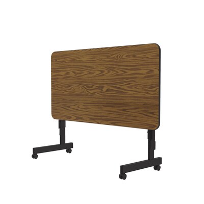 Correll Econoline Flip Top Nesting Table, 24"x48", Medium Oak (FTM2448TF-06)