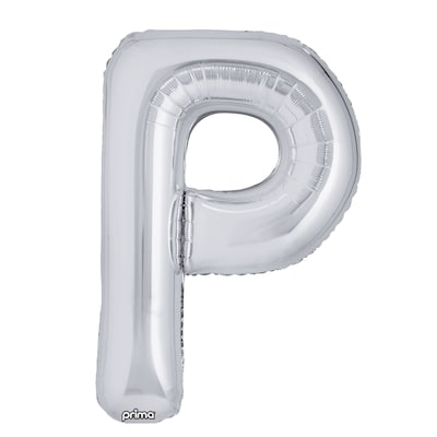 Party City (Air-Filled) 16 P Foil Balloon, Silver, 2/Pack (AM60050279-18)