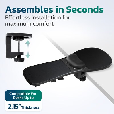 Purely 5920 Foam Non-Skid Arm Rest Mouse Pad, Black (PARE5920MP)