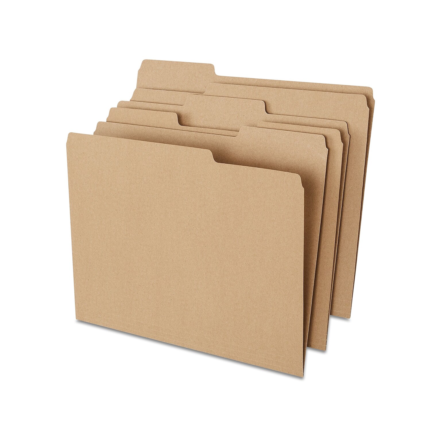 Staples 100% Recycled File Folder, 1/3-Cut Tab, Letter Size, Kraft, 100/Box (ST756044-CC)