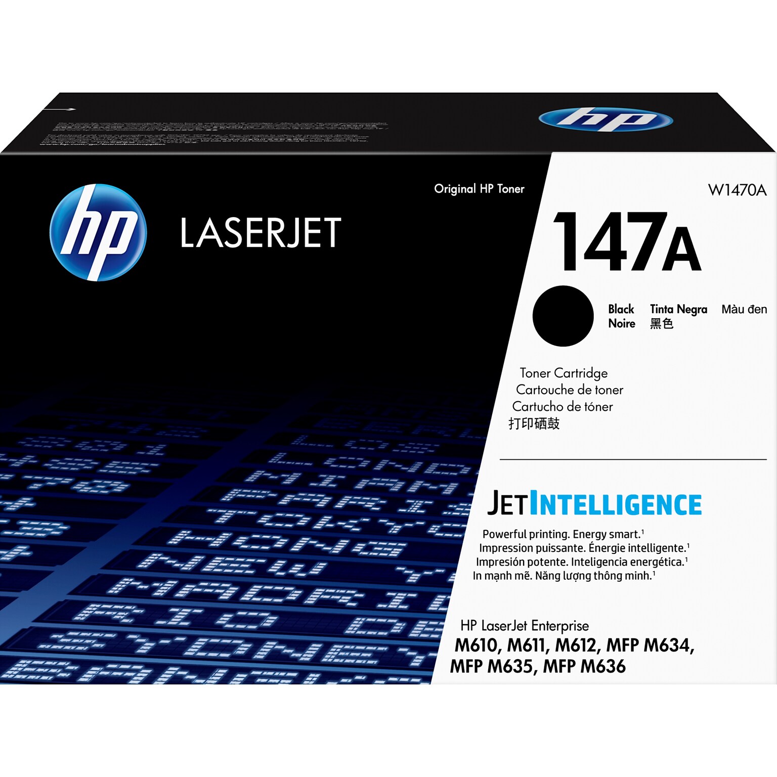 HP 147A Black Standard Yield Toner Cartridge, Prints Up to 10,500 pages (W1470A)