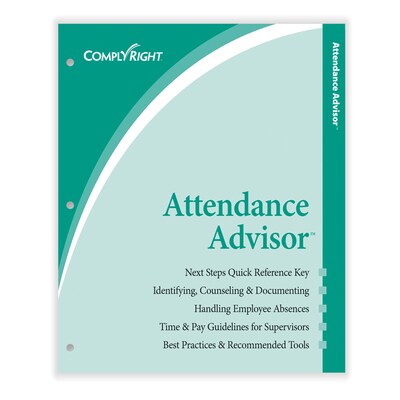 2025 ComplyRight Attendance Tracker 36" x 24" Yearly Dry Erase Wall Calendar, Blue/White (A0101)