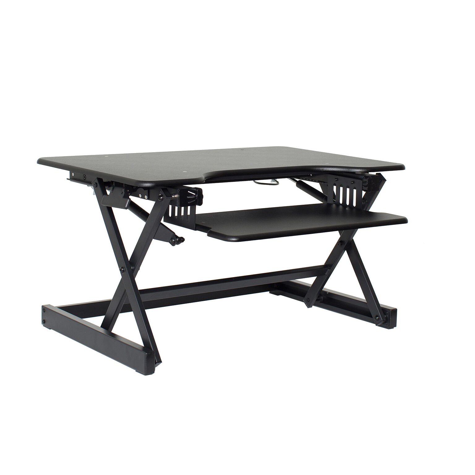 Rocelco 32W Manual Adjustable Standing Desk Converter, Black (R EADRB2)