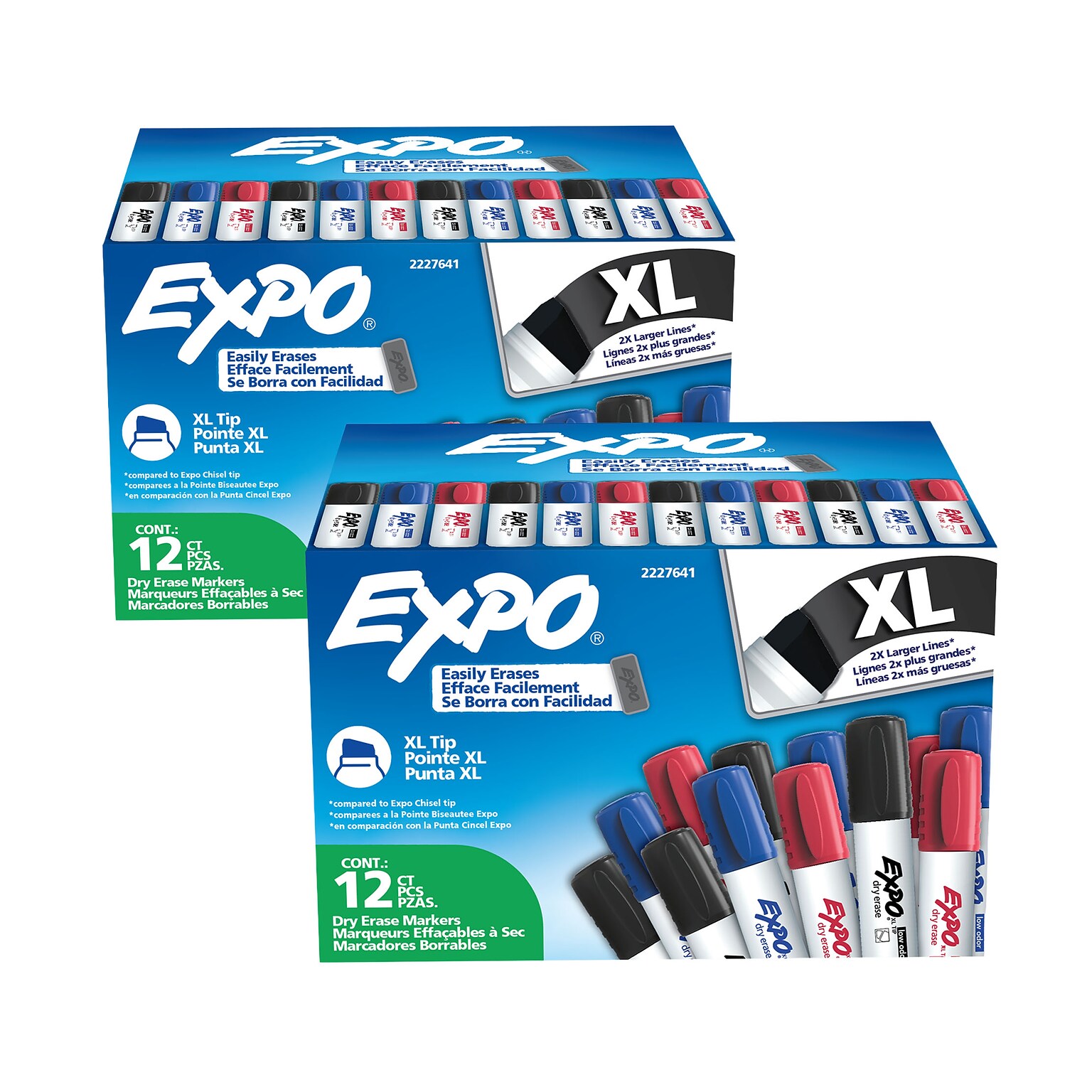 EXPO XL Dry Erase Markers, Assorted Colors, 24/Pack