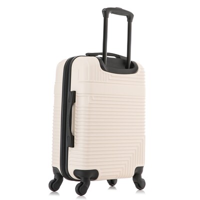 InUSA Resilience 21.65" Hardside Suitcase, 4-Wheeled Spinner, TSA Checkpoint Friendly, Sand (IURES00S-SAN)