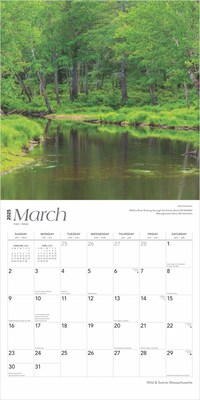 2025 BrownTrout Massachusetts Wild & Scenic 12" x 12" Monthly Square Wall Calendar (9781975475208)