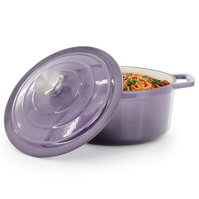 Elama Cast Iron 2.7 Qt Dutch Oven, Purple (935124510M)