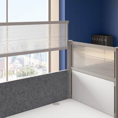 Bush Business Furniture Pro-Biz 55.39"H x 187.56"W 6 Person Back to Back Cubicle Panel Workstation, White (100873DG-17)