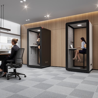 FlexiSpot NeoPod Modular Series 1-Person Privacy Booth, White (P1FC-3W)