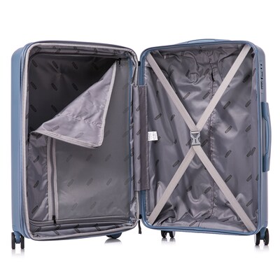 DUKAP Airley 25.79" Hardside Suitcase, 4-Wheeled Spinner, TSA Checkpoint Friendly, Blue (DKAIR00M-BLU)