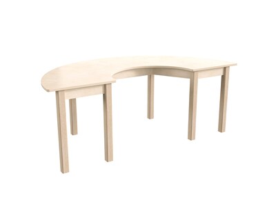 Flash Furniture Bright Beginnings Hercules 59 Semi-Circle Table, Beech (MK-ME088015-GG)