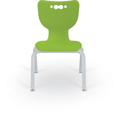 MooreCo 12" Hierarchy Student Chair with 4 Legs, Green/Platinum Base (703673562102)