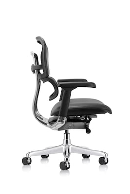 Eurotech Ergohuman Gen2 Mid Back Leather Swivel Chair, Black (LE10ERGLO-GEN2)